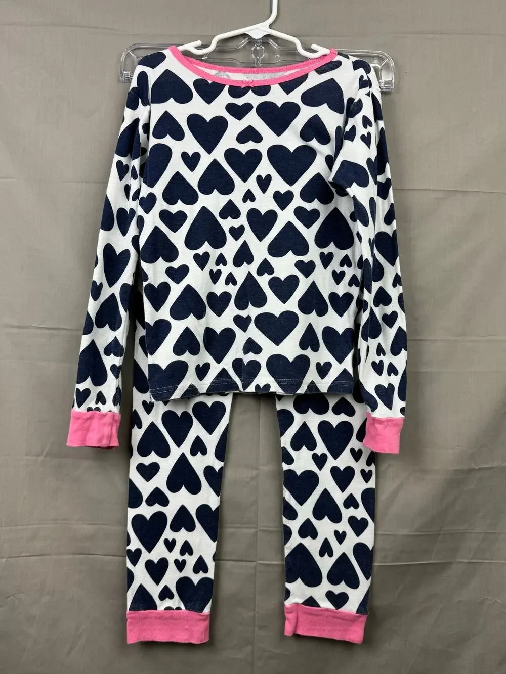 Carter’s Girls Blue Heart 2-Piece Pajama, Size 8